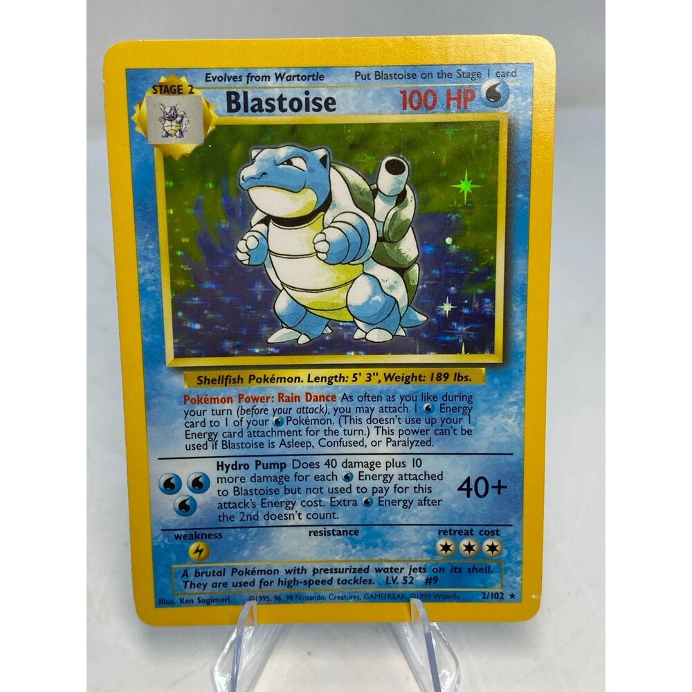 Pokémon Base Set Unlimited Blastoise 002/102 Card Lightly Played